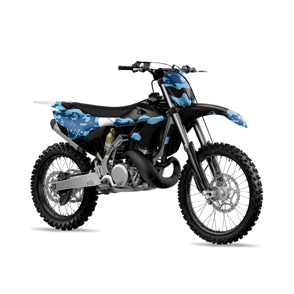 Compound Baby Blue Dirt Bike Wraps