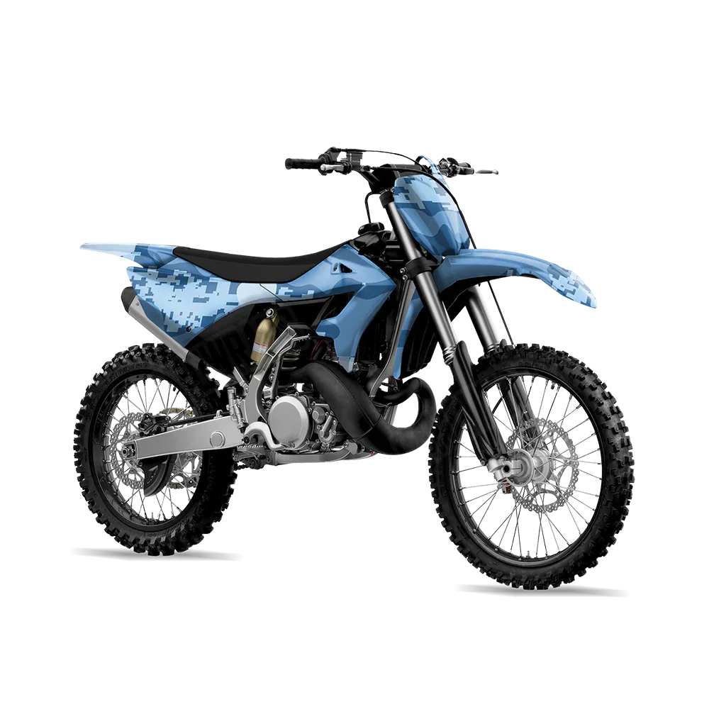 Compound Cool Blue Dirt Bike Wraps