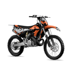 Compound Orange Tiger Dirt Bike Wraps