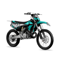 Compound Tiffany Blue Tiger Dirt Bike Wraps
