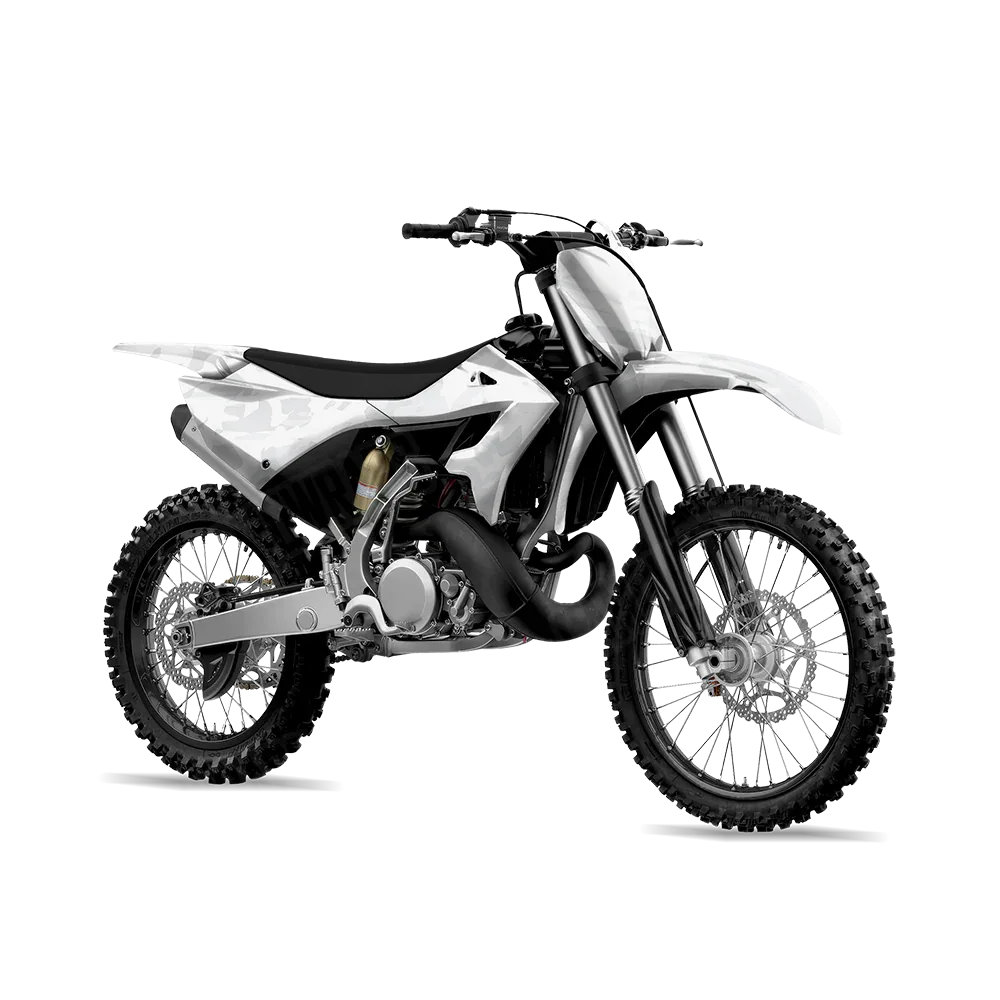 Crystal Elite White Dirt Bike Wraps