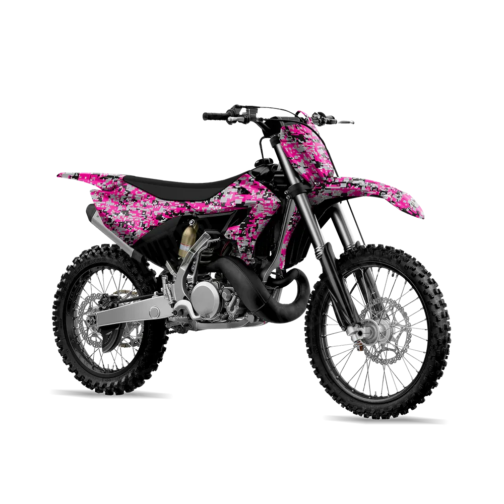 Digital Magenta Tiger Dirt Bike Wraps