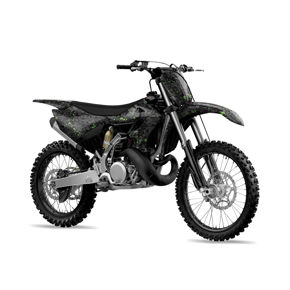 Digital Metro Green Dirt Bike Wraps