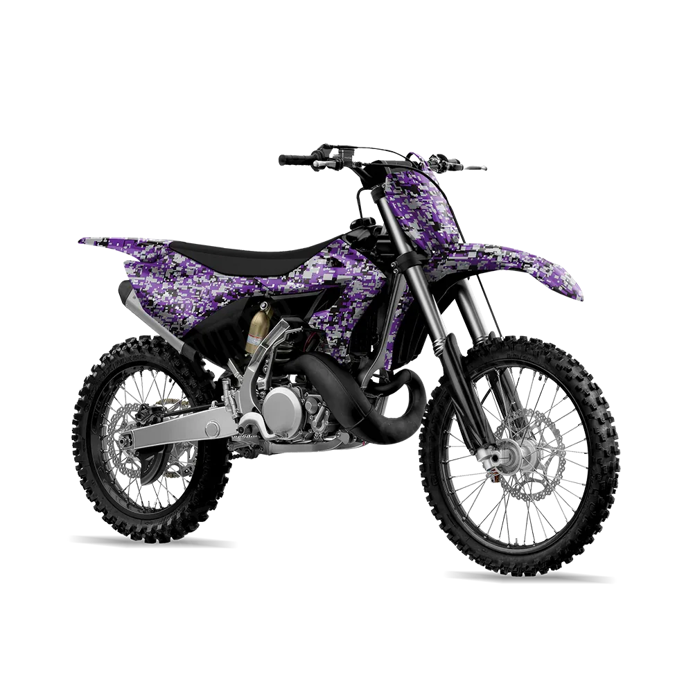 Digital Purple Tiger Dirt Bike Wraps