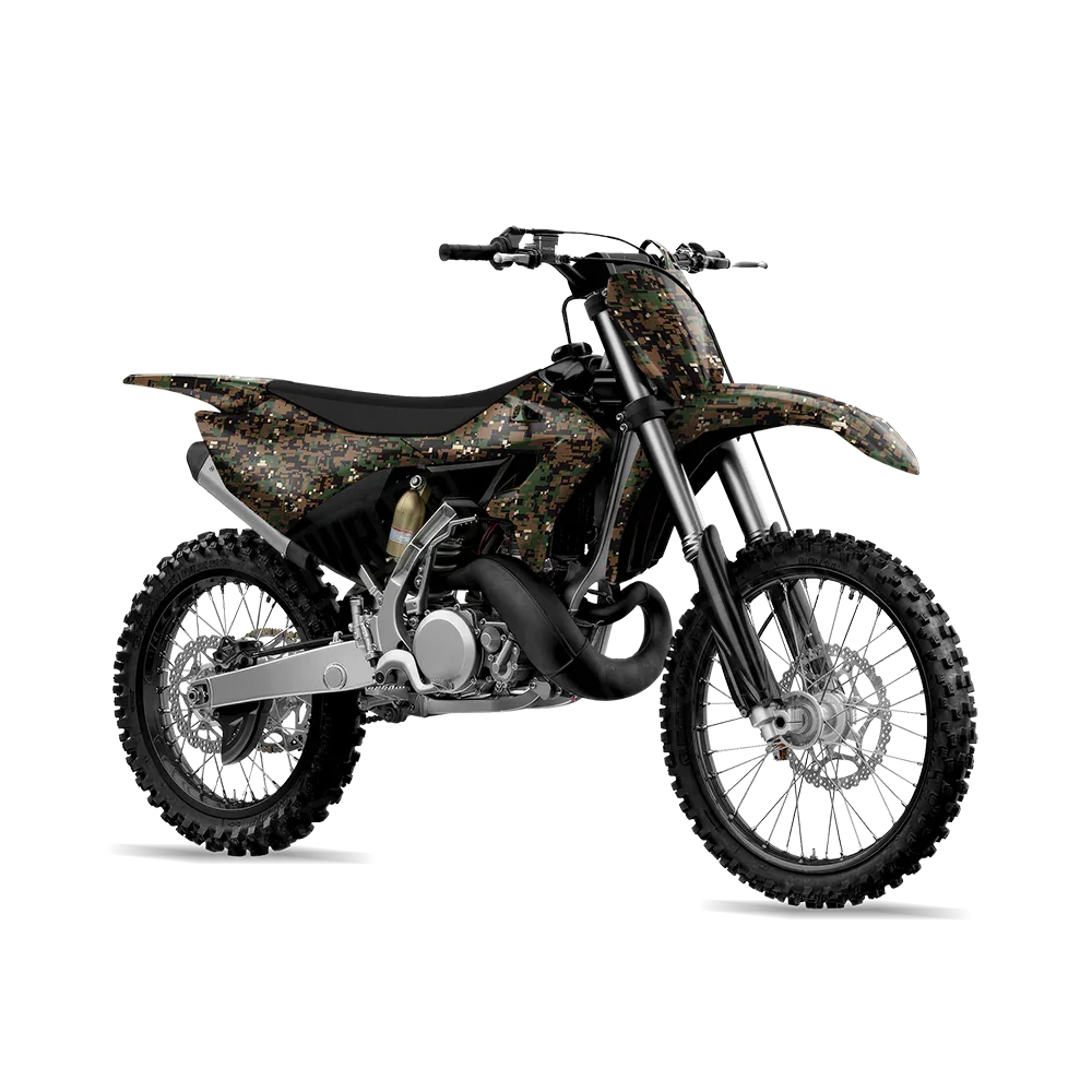 Digital Woodland Dirt Bike Wraps
