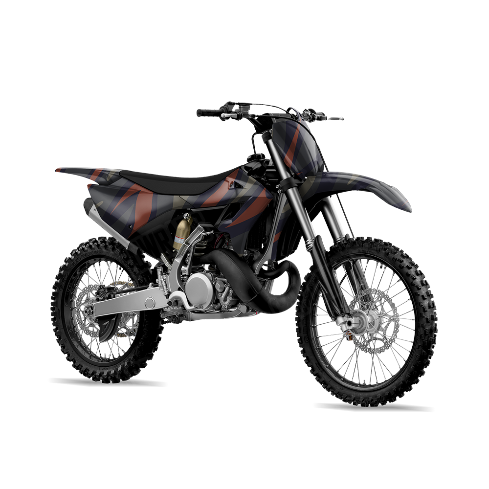 Fun Stripe Blue Copper Dirt Bike Wraps