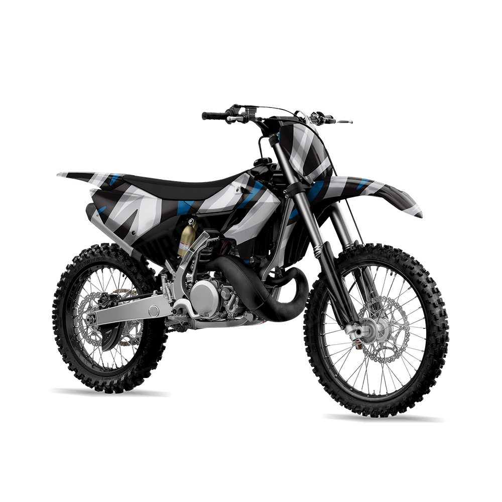 Fun Stripe Blue Tiger Dirt Bike Wraps