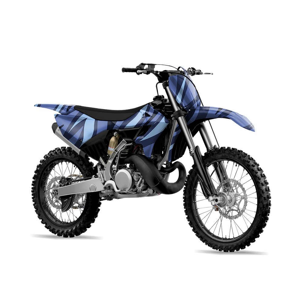 Fun Stripe Blue Urban Night Dirt Bike Wraps