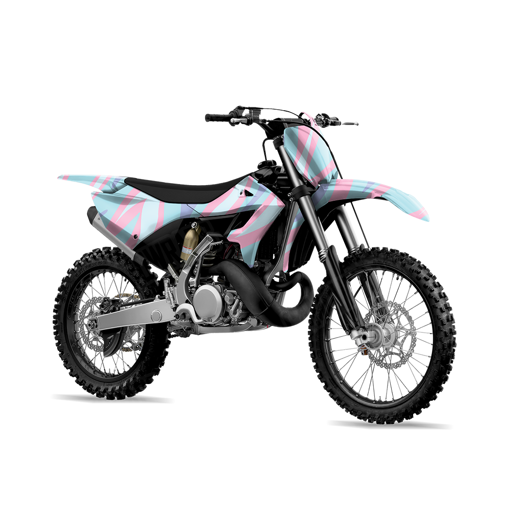 Fun Stripe Cotton Candy Dirt Bike Wraps
