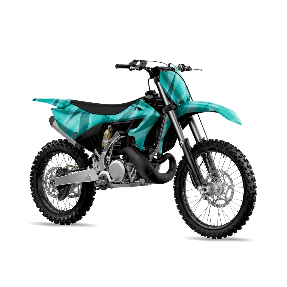 Fun Stripe Elite Tiffany Blue Dirt Bike Wraps