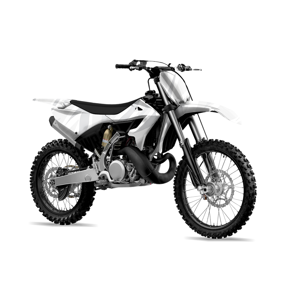 Fun Stripe Elite White Dirt Bike Wraps