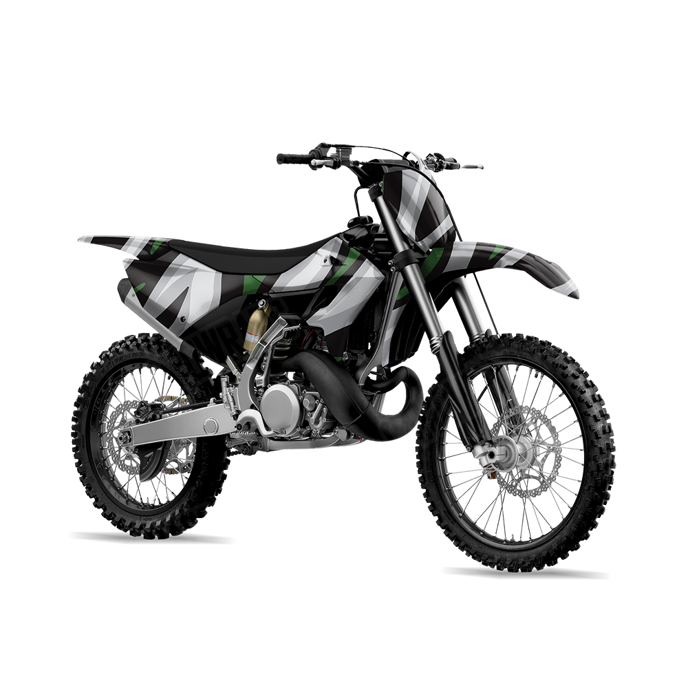 Fun Stripe Green Tiger Dirt Bike Wraps