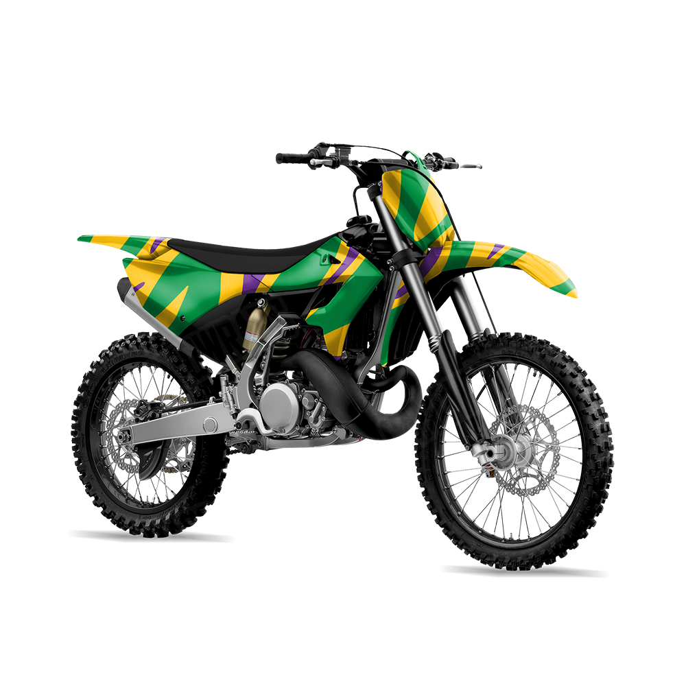 Fun Stripe Mardi Gras Dirt Bike Wraps