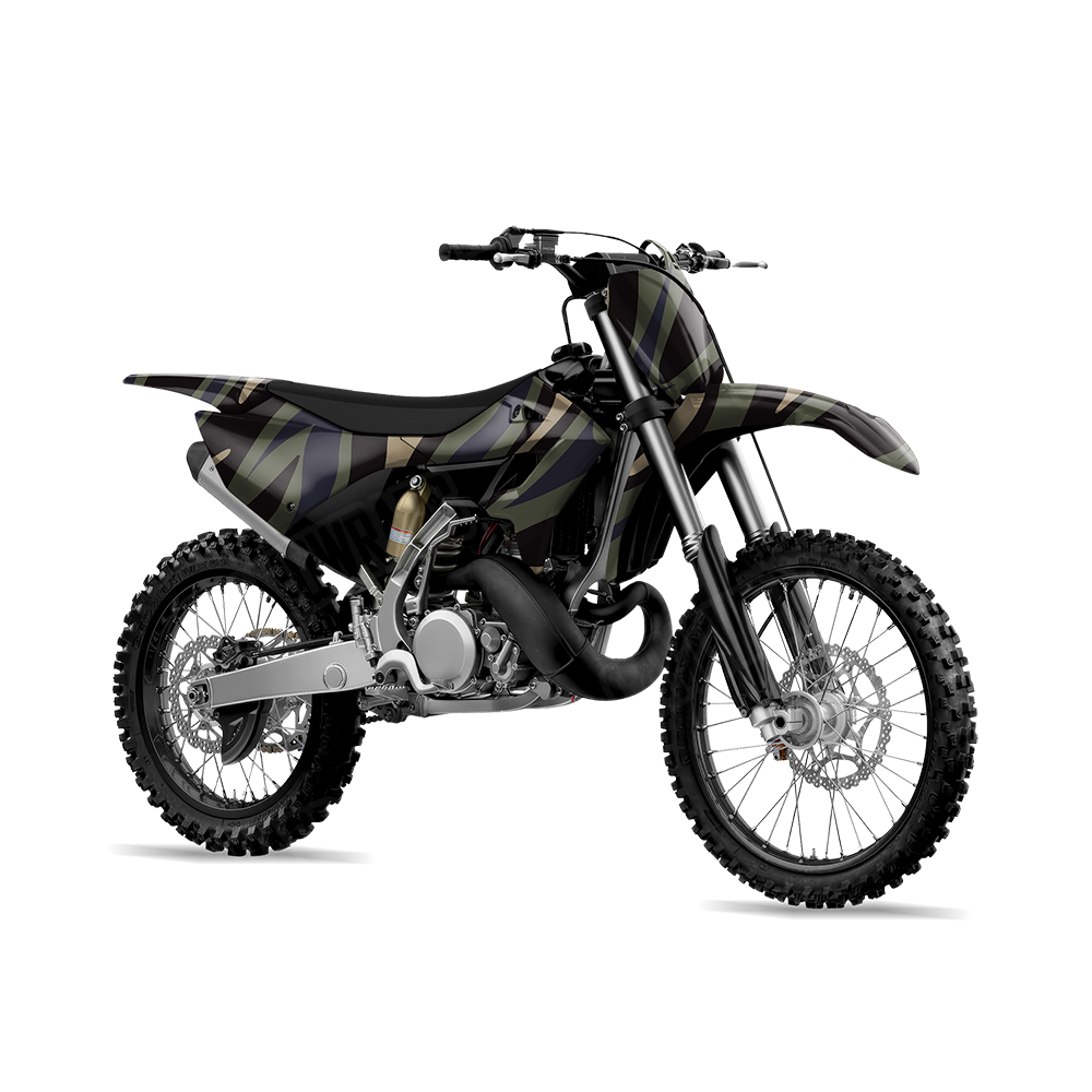 Fun Stripe Militant Blue Dirt Bike Wraps