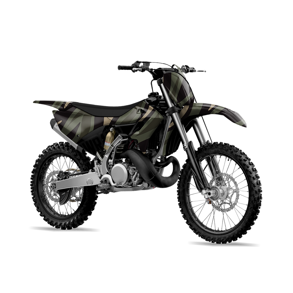 Fun Stripe Militant Green Dirt Bike Wraps