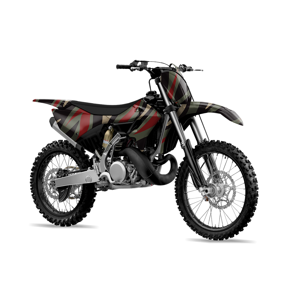 Fun Stripe Militant Red Dirt Bike Wraps