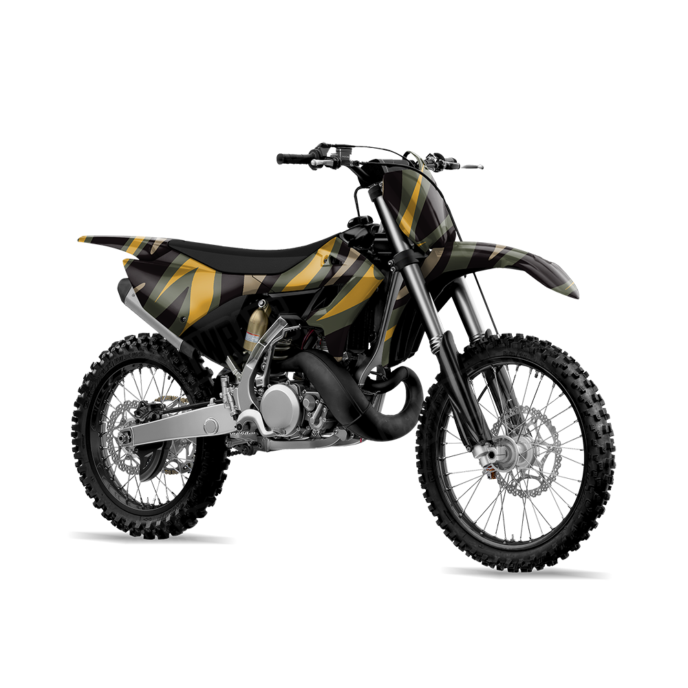 Fun Stripe Militant Yellow Dirt Bike Wraps