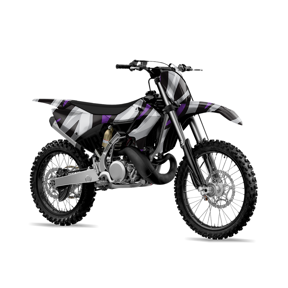 Fun Stripe Purple Tiger Dirt Bike Wraps