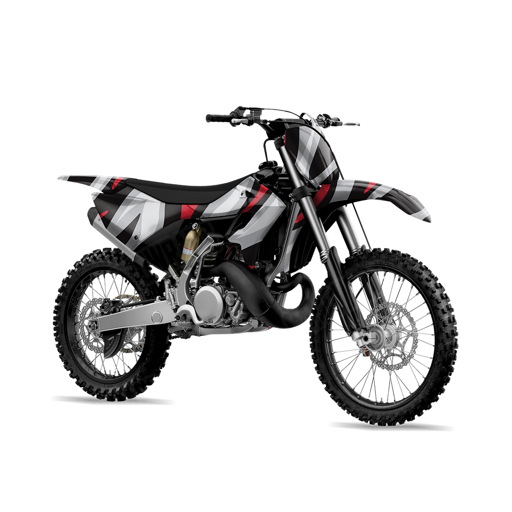 Fun Stripe Red Tiger Dirt Bike Wraps