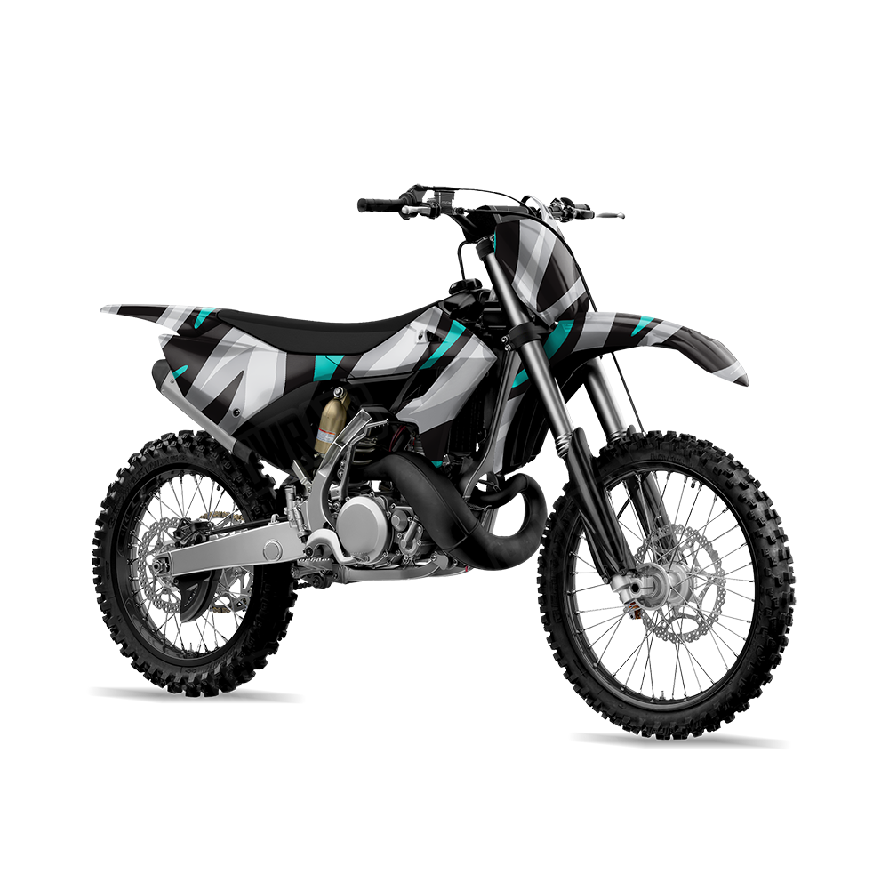 Fun Stripe Tiffany Blue Tiger Dirt Bike Wraps