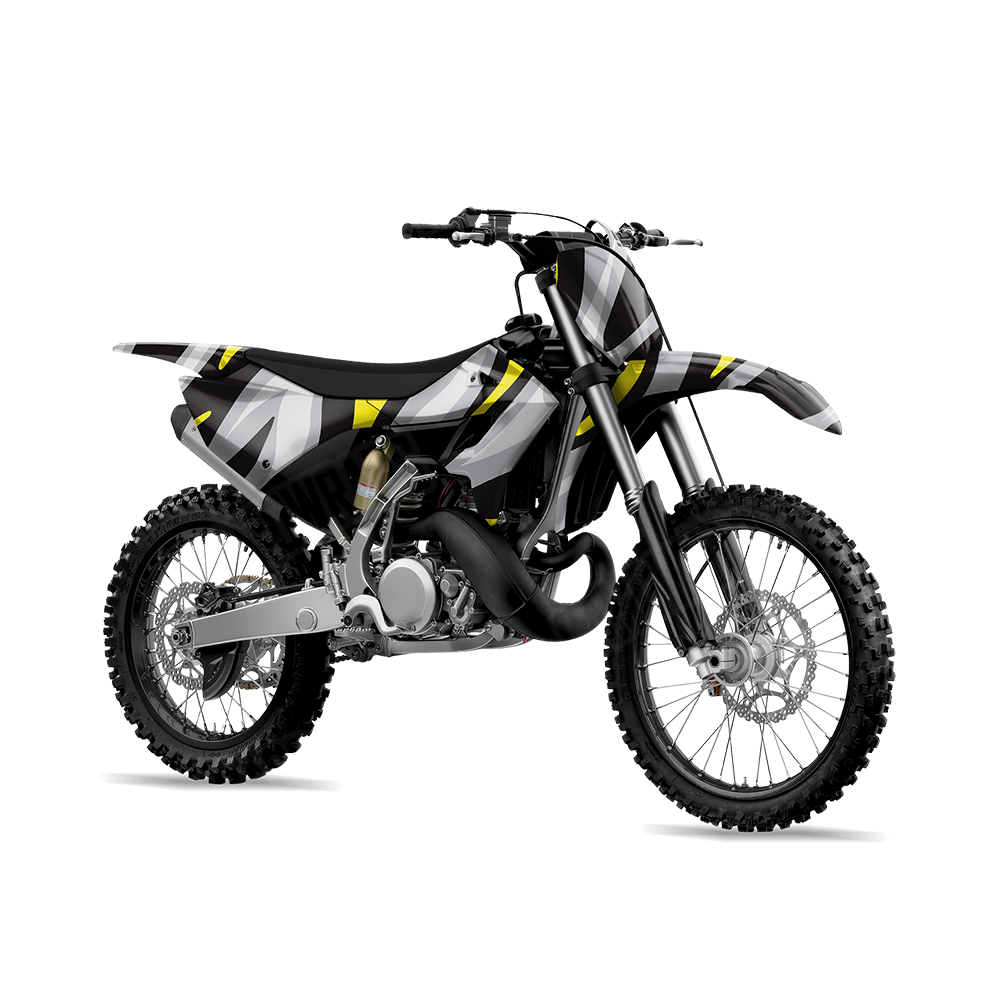 Fun Stripe Yellow Tiger Dirt Bike Wraps