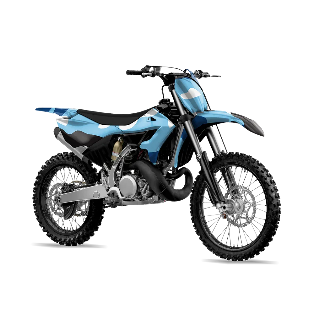 Classic Baby Blue Dirt Bike Wraps