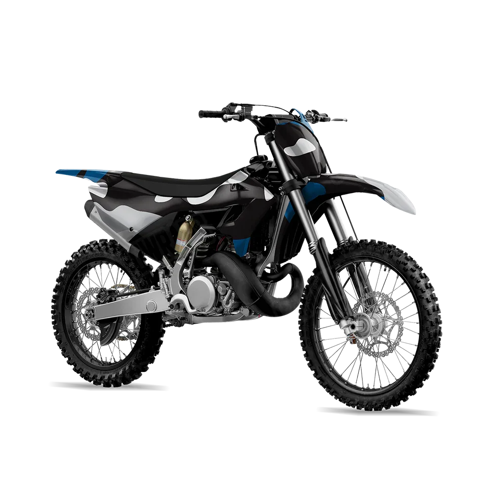 Classic Blue Tiger Dirt Bike Wraps