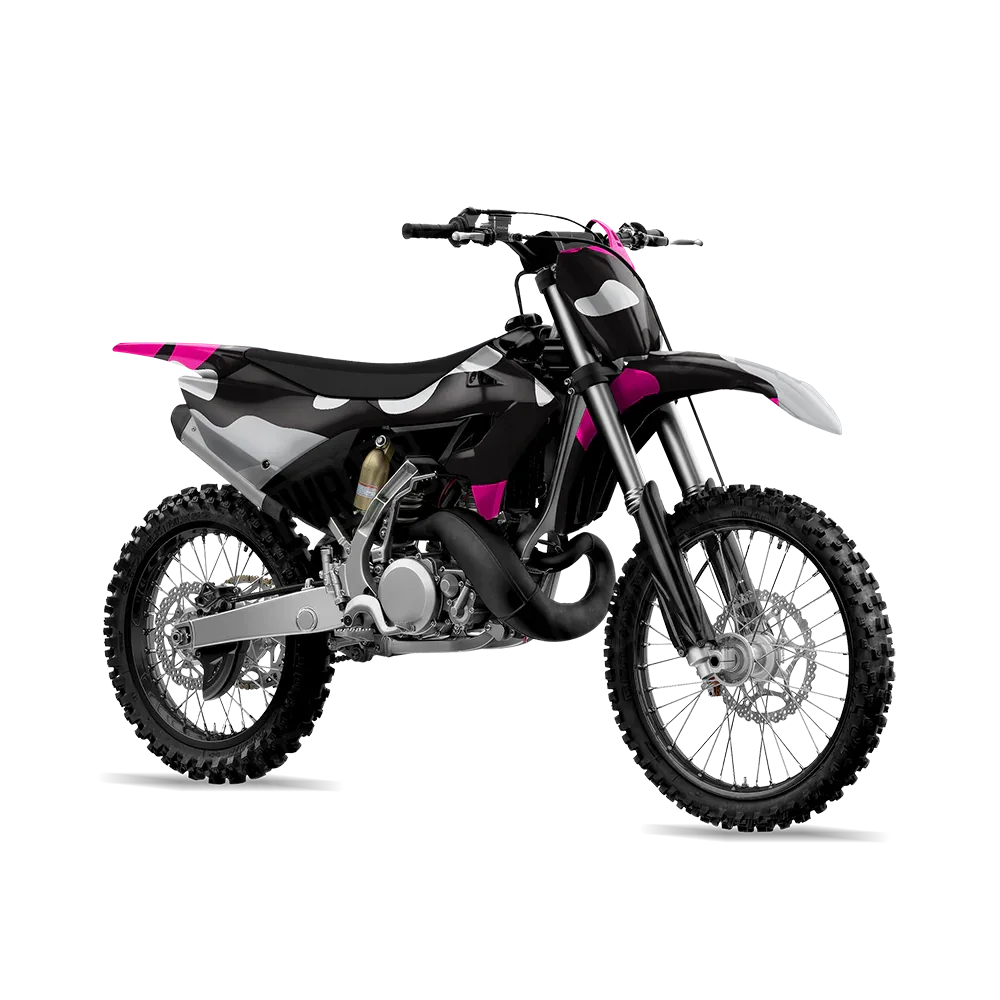 Classic Magenta Tiger Dirt Bike Wraps