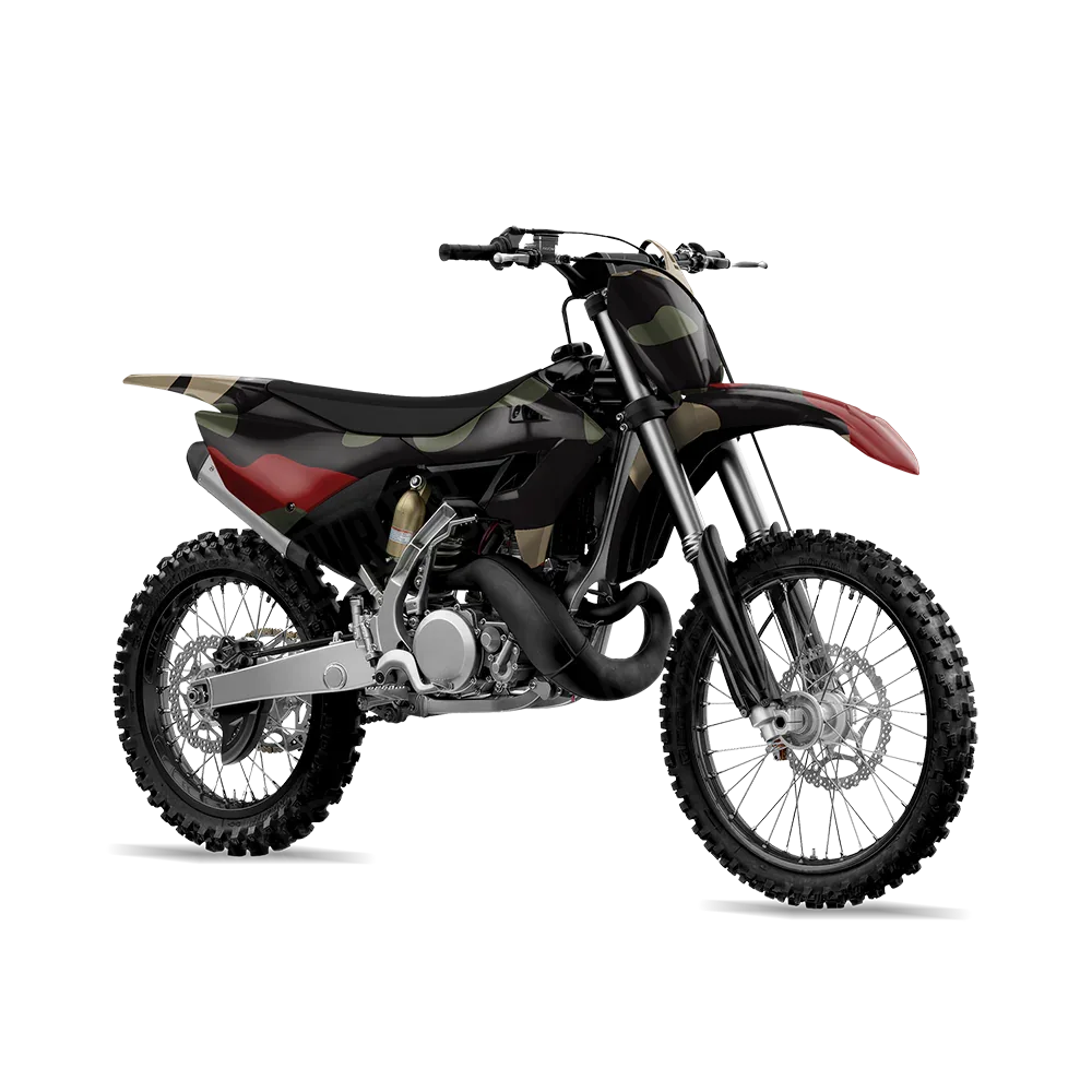 Classic Militant Red Dirt Bike Wraps