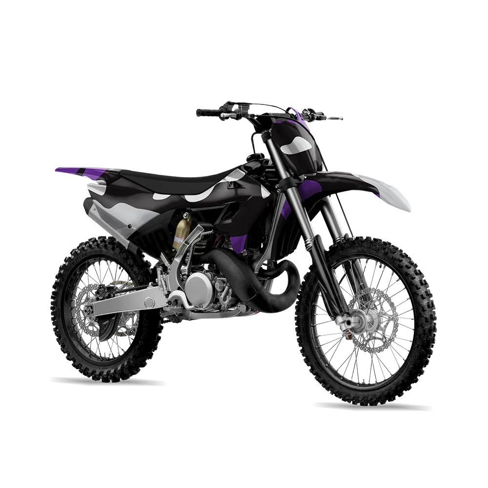 Classic Purple Tiger Dirt Bike Wraps
