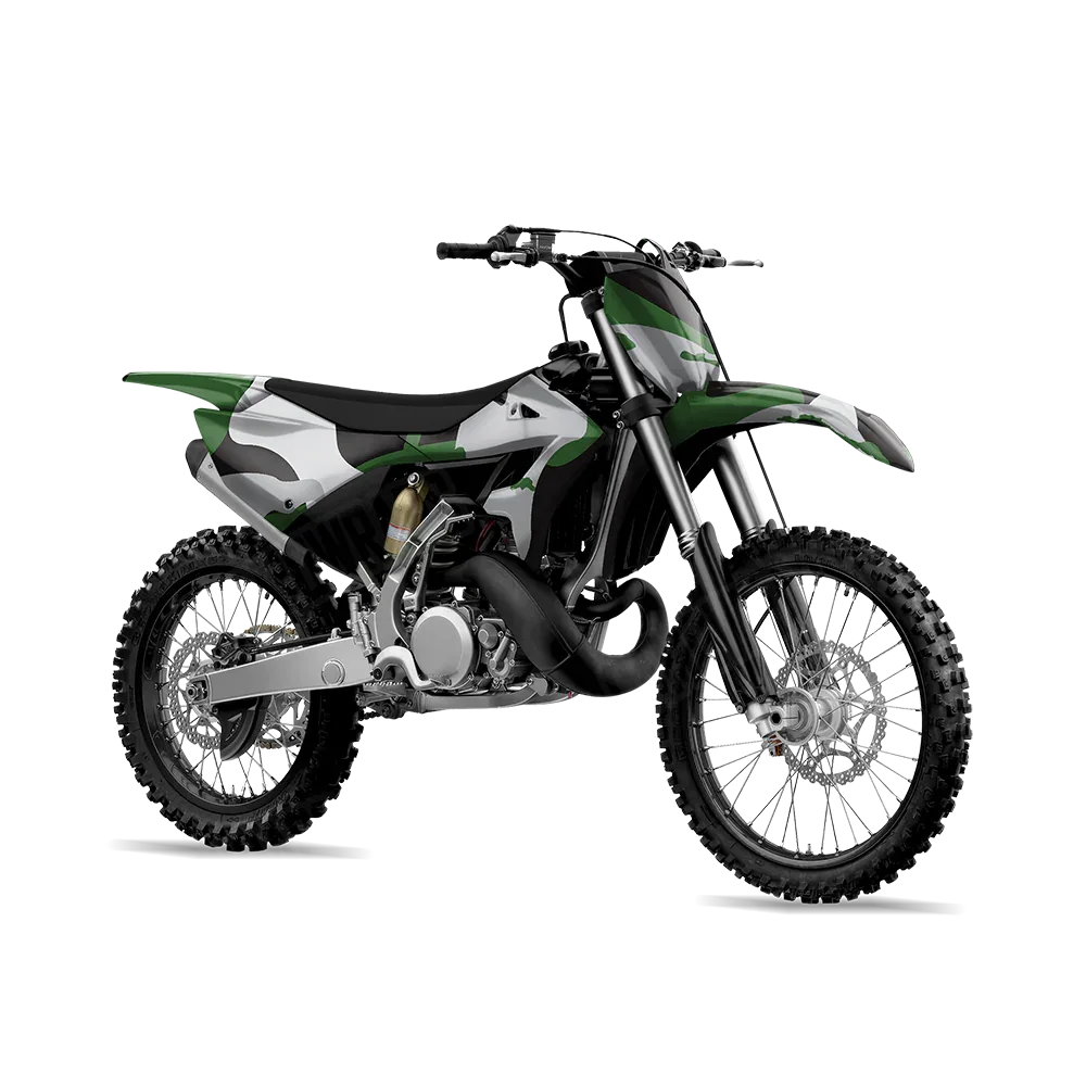 Ragged Green Tiger Dirt Bike Wraps
