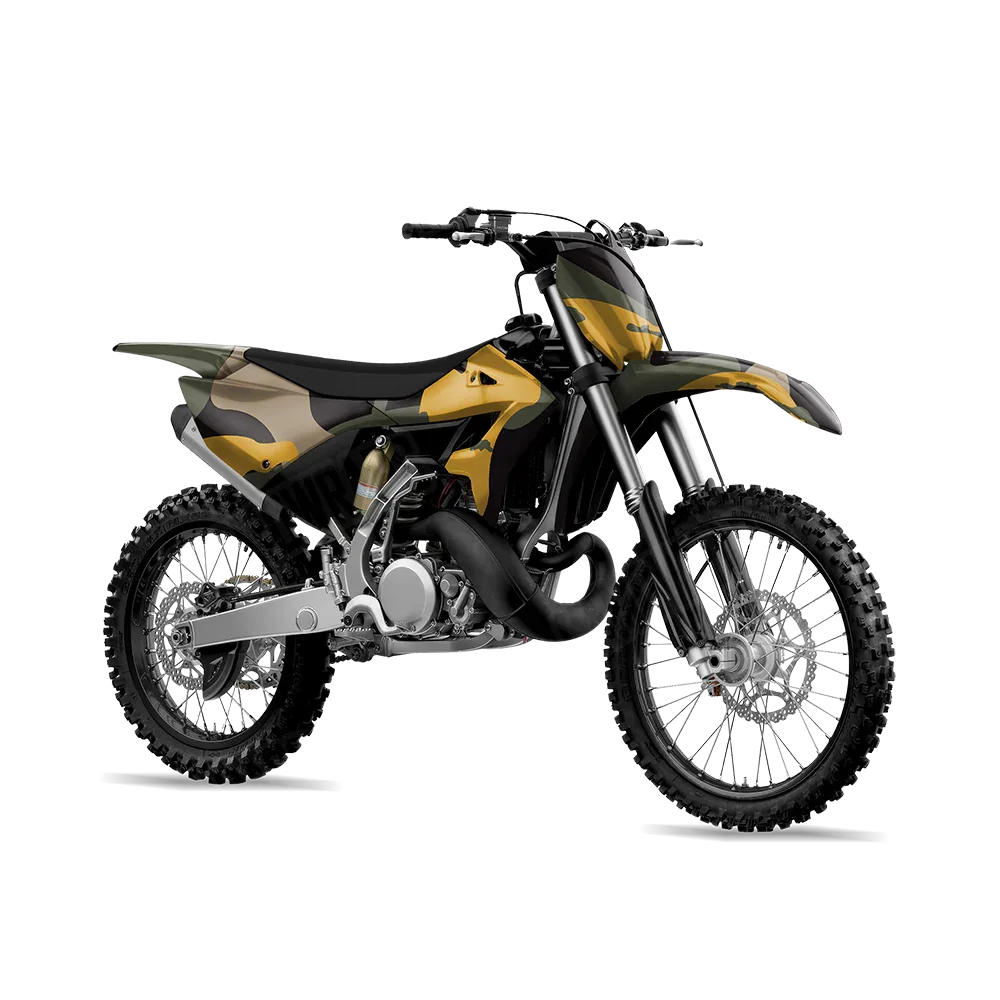Ragged Militant Yellow Dirt Bike Wraps