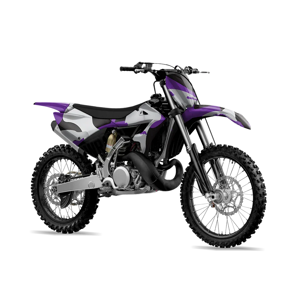 Ragged Purple Tiger Dirt Bike Wraps