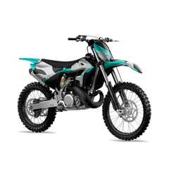 Ragged Tiffany Blue Tiger Dirt Bike Wraps