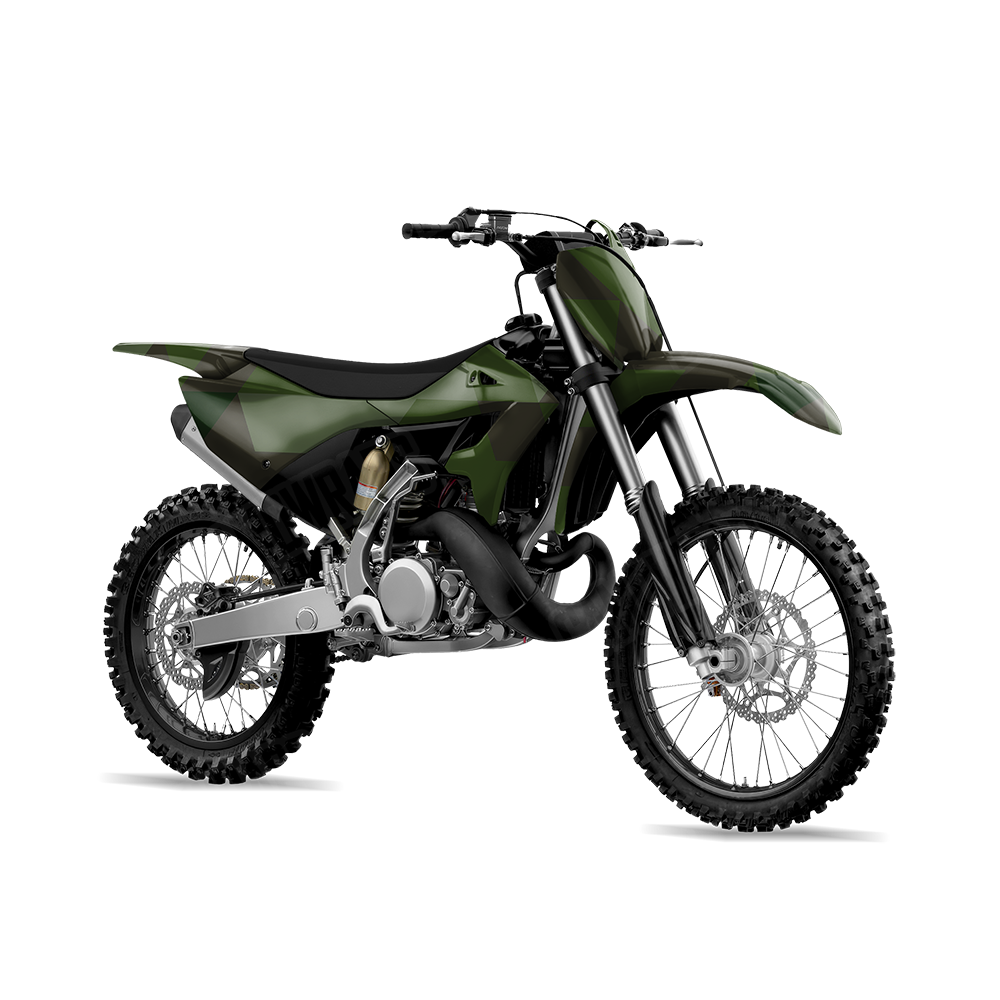 Triangle Army Dark Green Dirt Bike Wraps