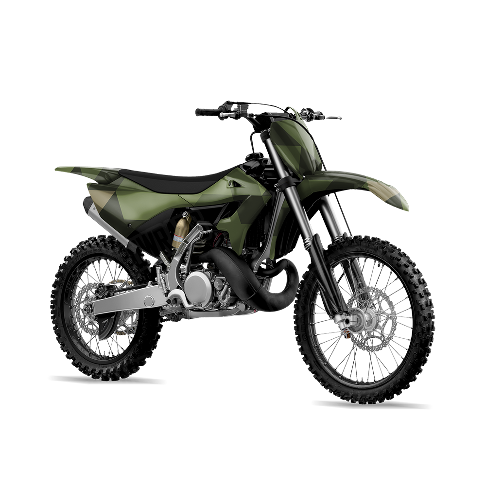 Triangle Army Green Dirt Bike Wraps