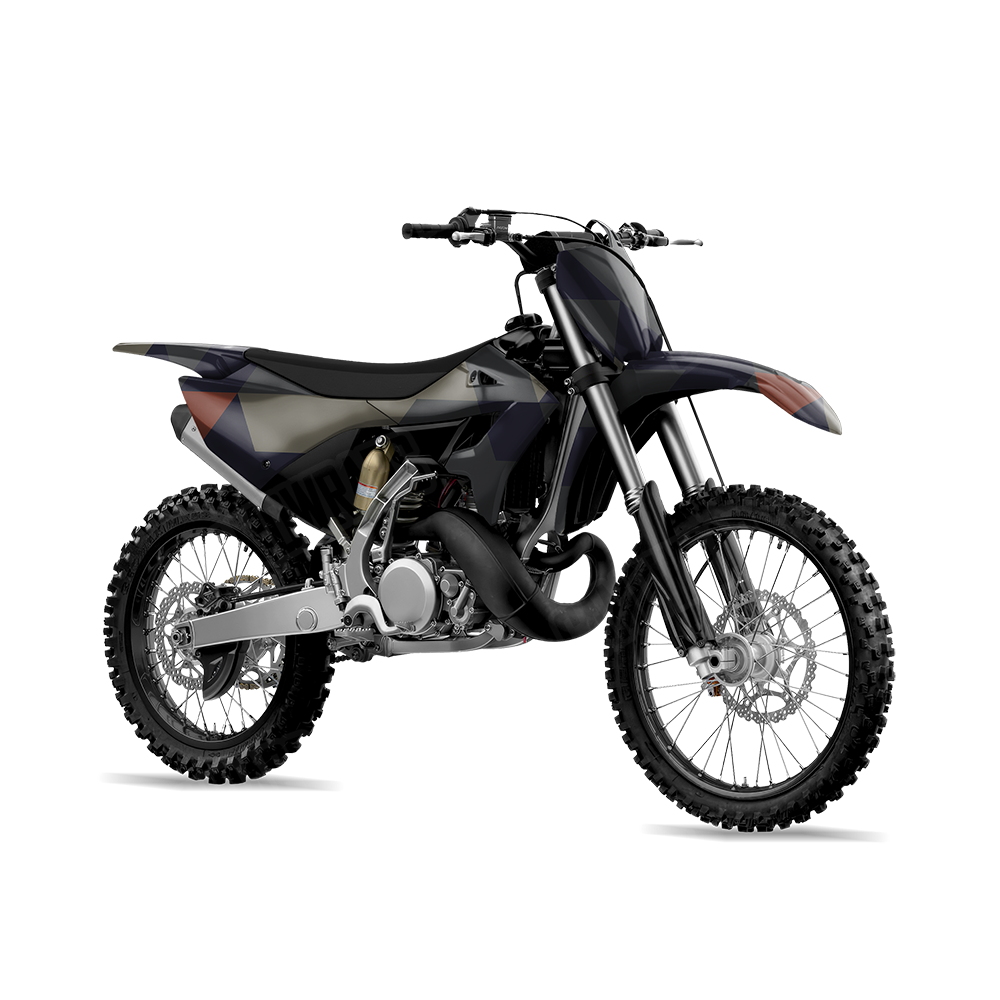 Triangle Blue Copper Dirt Bike Wraps