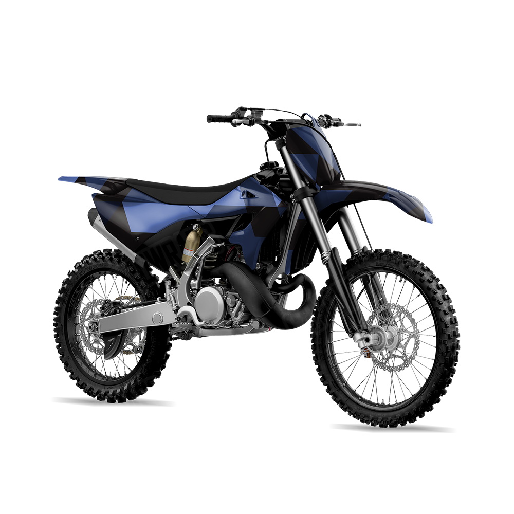 Triangle Blue Midnight Dirt Bike Wraps