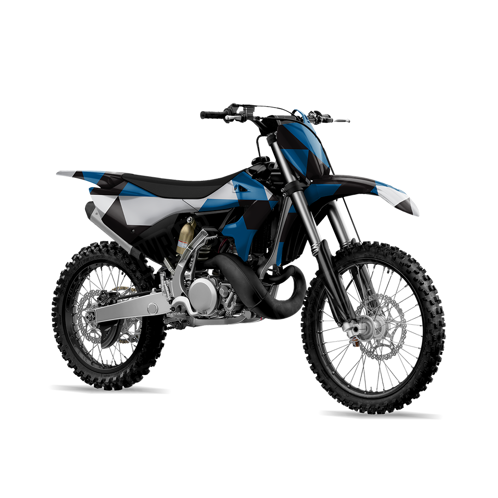 Triangle Blue Tiger Dirt Bike Wraps