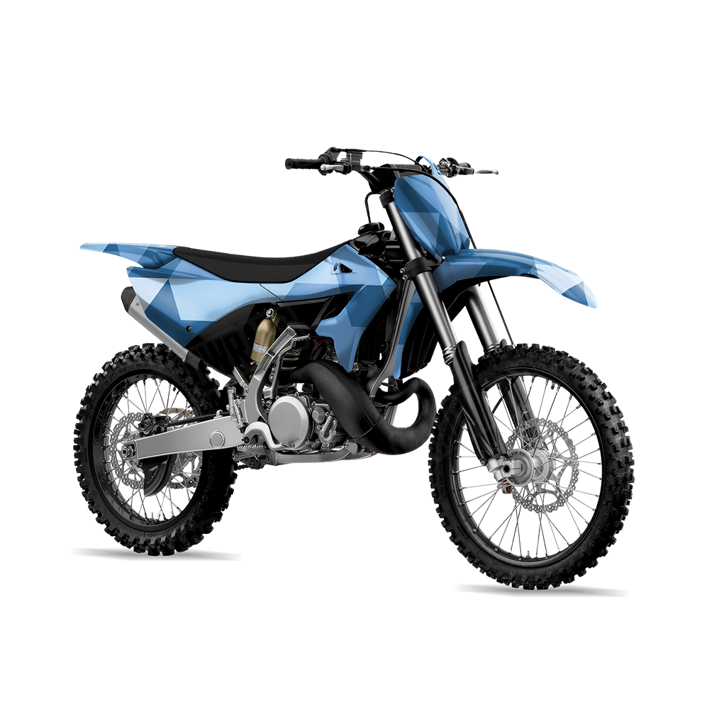 Triangle Cool Blue Dirt Bike Wraps