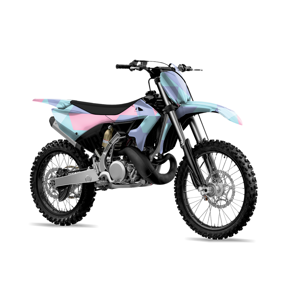 Triangle Cotton Candy Dirt Bike Wraps