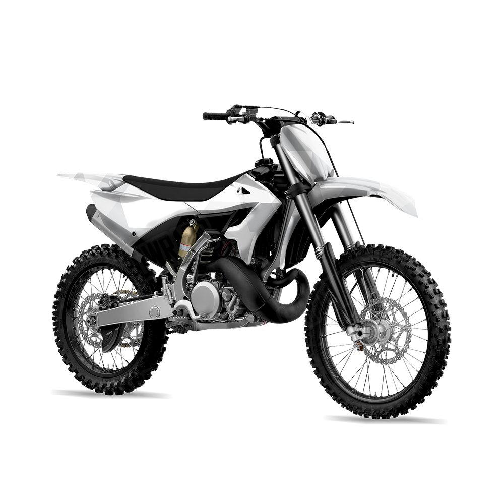 Triangle Elite White Dirt Bike Wraps