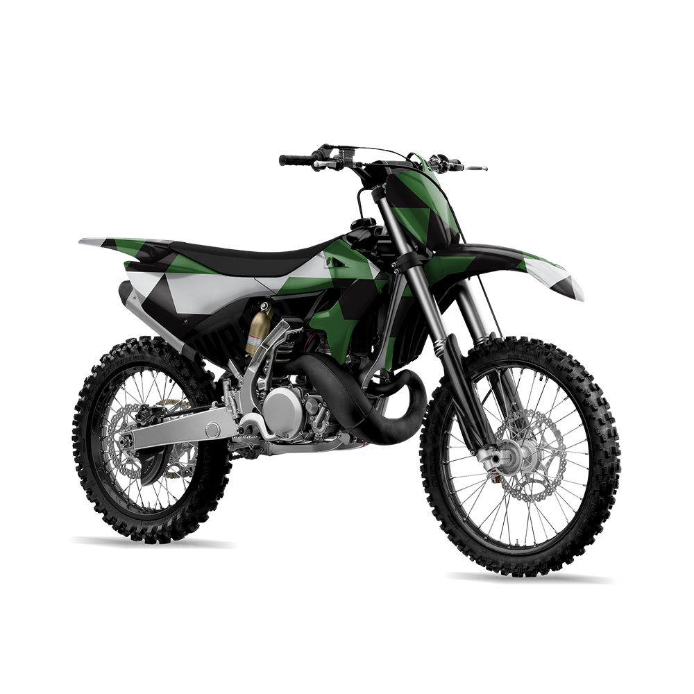 Triangle Green Tiger Dirt Bike Wraps