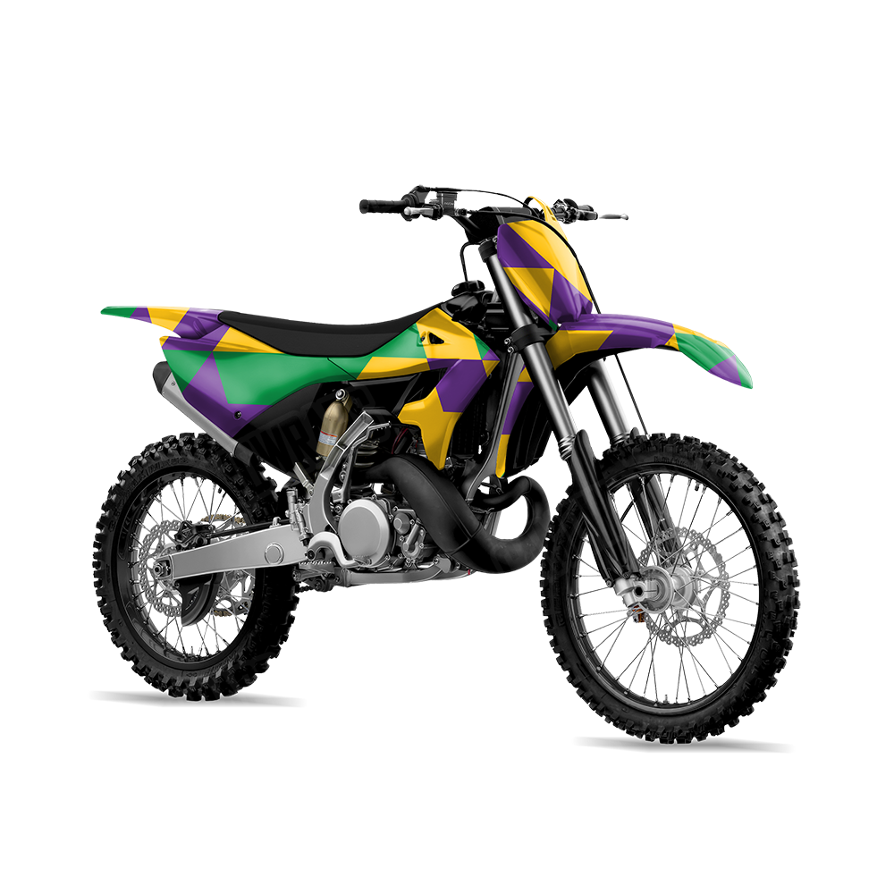 Triangle Mardi Gras Dirt Bike Wraps