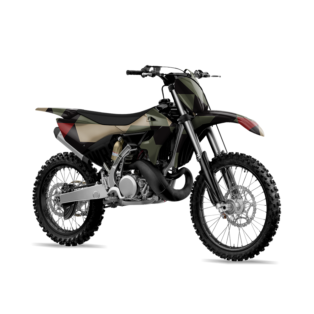 Triangle Militant Red Dirt Bike Wraps