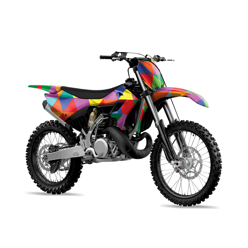Triangle Multicolor Dirt Bike Wraps