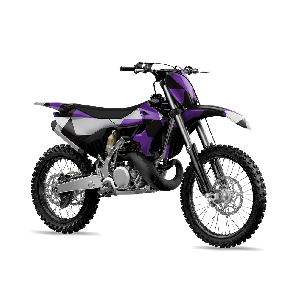 Triangle Purple Tiger Dirt Bike Wraps