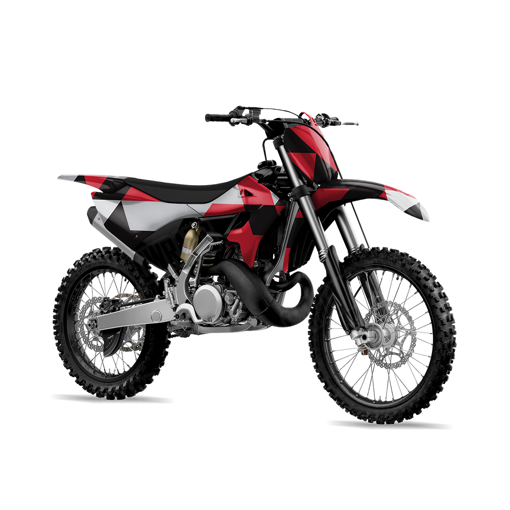 Triangle Red Tiger Dirt Bike Wraps