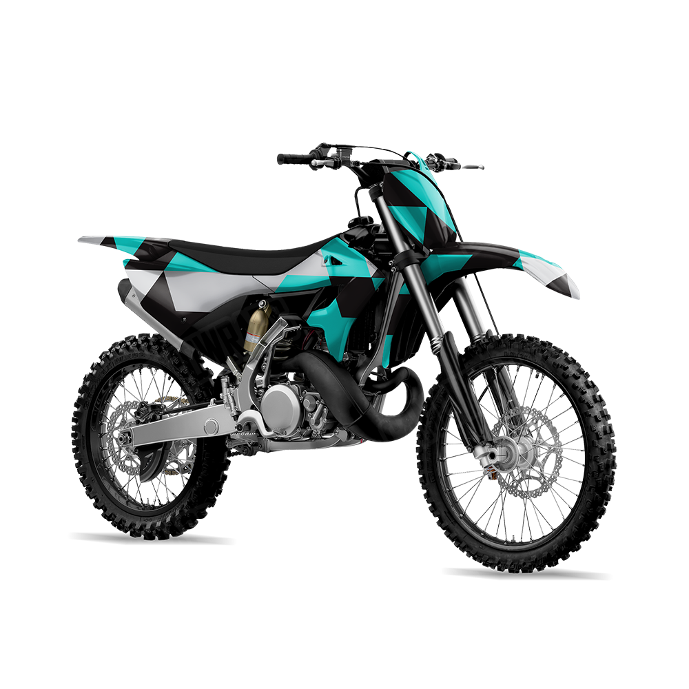 Triangle Tiffany Blue Tiger Dirt Bike Wraps