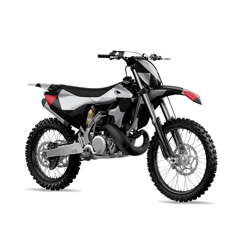 Triangle Urban Red Dirt Bike Wraps
